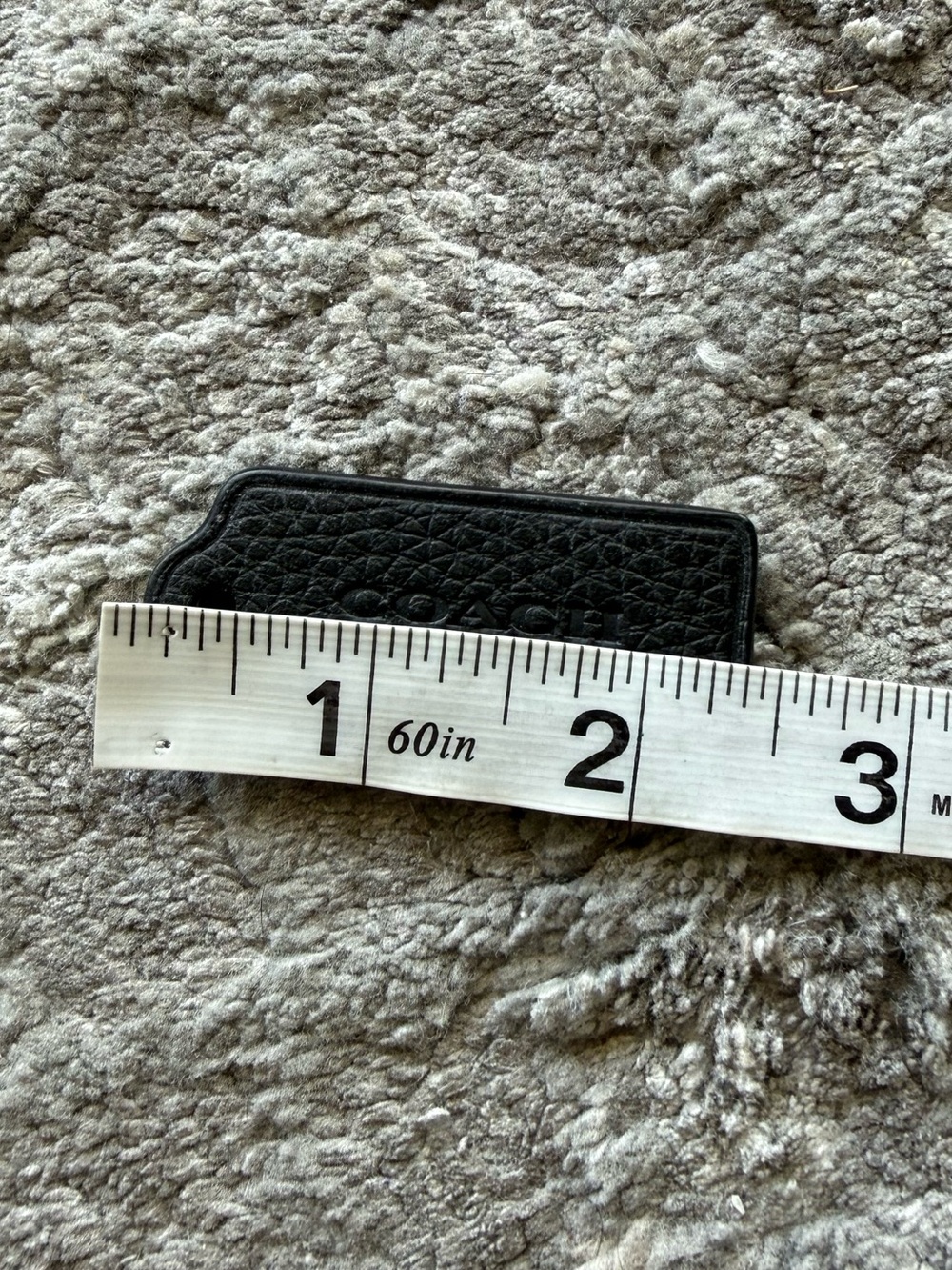 Coach Black Leather Tab Key Chain | OS - Picture 3 of 3